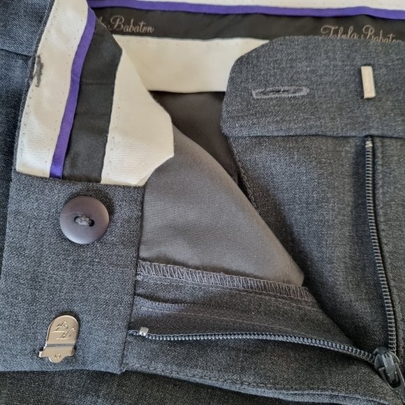 ARITZIA Talula Babaton Heather Grey Trousers Size 10 - Picture 6 of 8